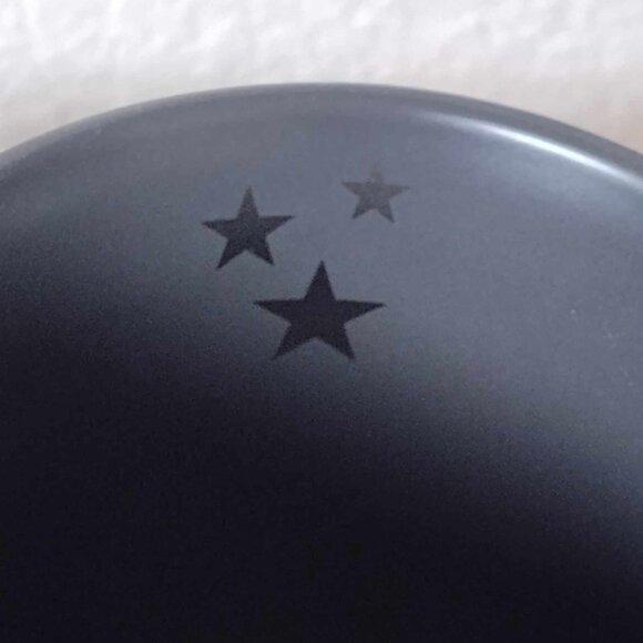 Starbucks Coffee Mug 2018 Matte Black & Silver Glitter w/Stars 12oz - Picture 3 of 6